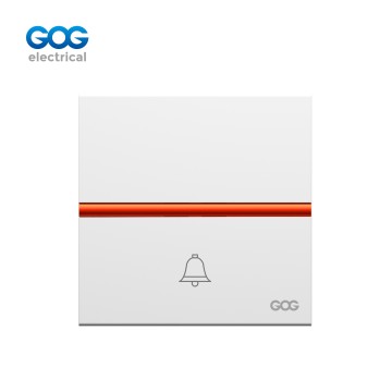 Ultra-thin skin feel GOG PC door bell switch with neon 16A 250V R11...