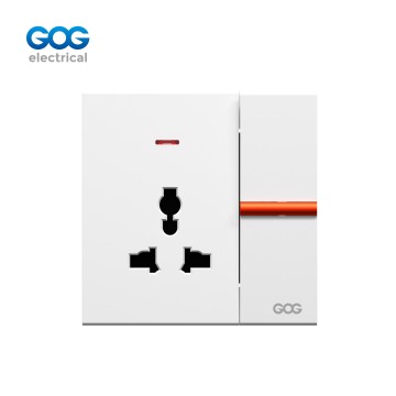 Ultra-thin skin feel GOG PC wall switched socket 1 gang MF with neo...