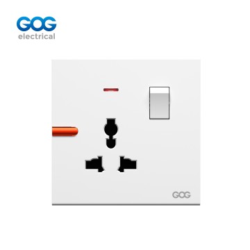 Ultra-thin skin feel GOG PC wall switched socket 1 gang MF with neo...