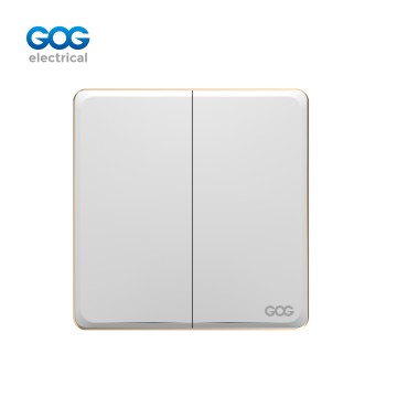 SLIM SWITCH SOCKET PC GLASS wall switch 2 gang 10A/16A 250V C93303/C93304 White/gold/gray/black