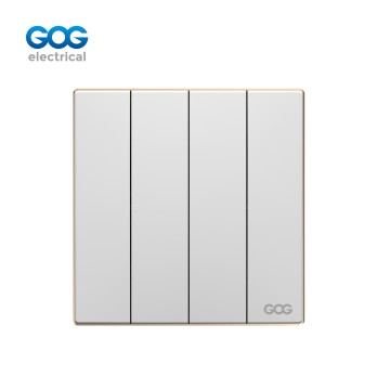 SLIM SWITCH SOCKET PC GLASS wall switch C91307/C91308 4 gang 10A/16...