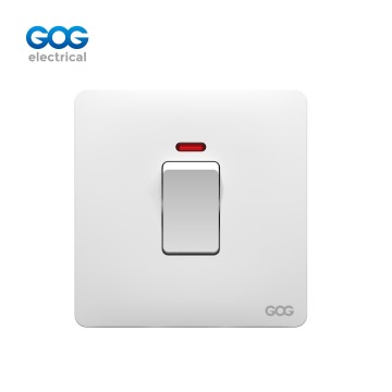 SLIM SWITCH SOCKET PC GLASS wall switch C82324 20A DP switch 20A 250V White/gold/gray/black