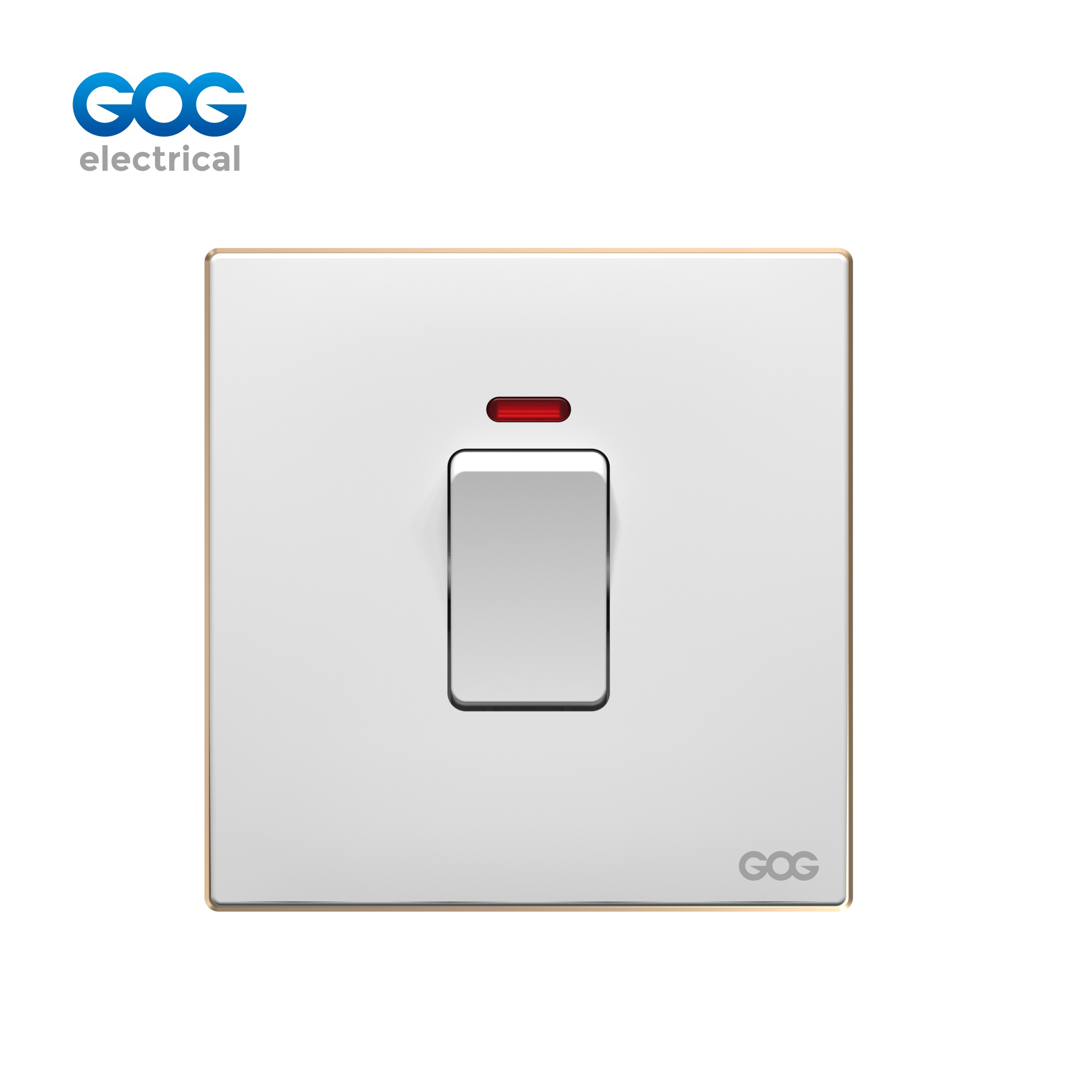 SLIM SWITCH SOCKET PC GLASS wall switch 20A DP switch 20A 250V C91324 White/gold/gray/black