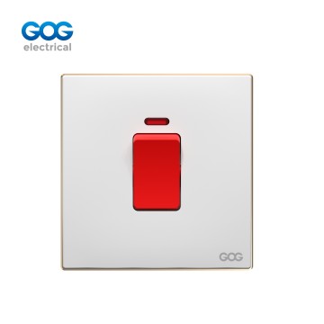 SLIM SWITCH SOCKET PC GLASS wall switch C91327 45A DP switch 45A 25...