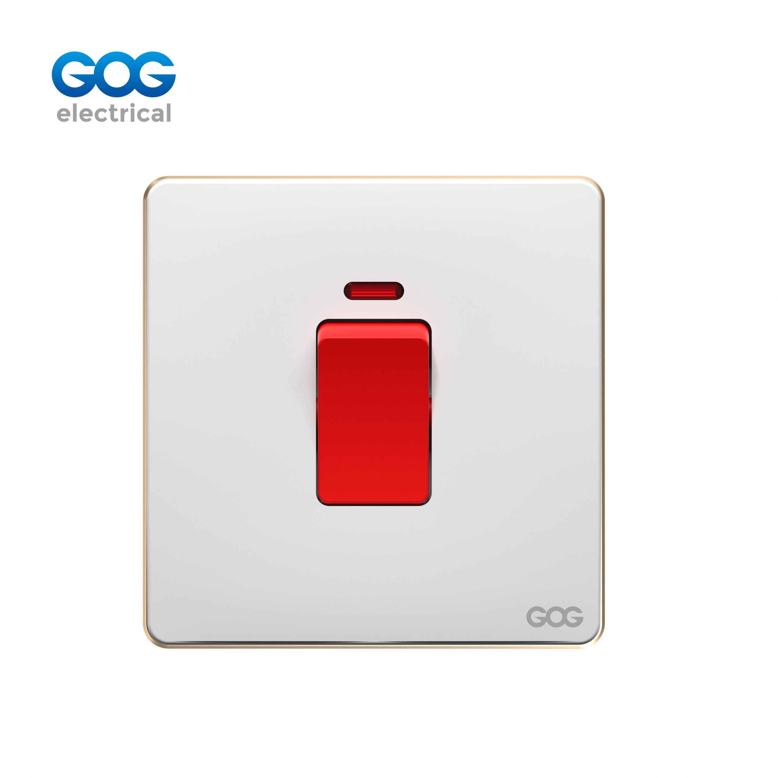SLIM SWITCH SOCKET PC GLASS wall switch C92327 45A DP switch 45A 250V White/gold/gray/black