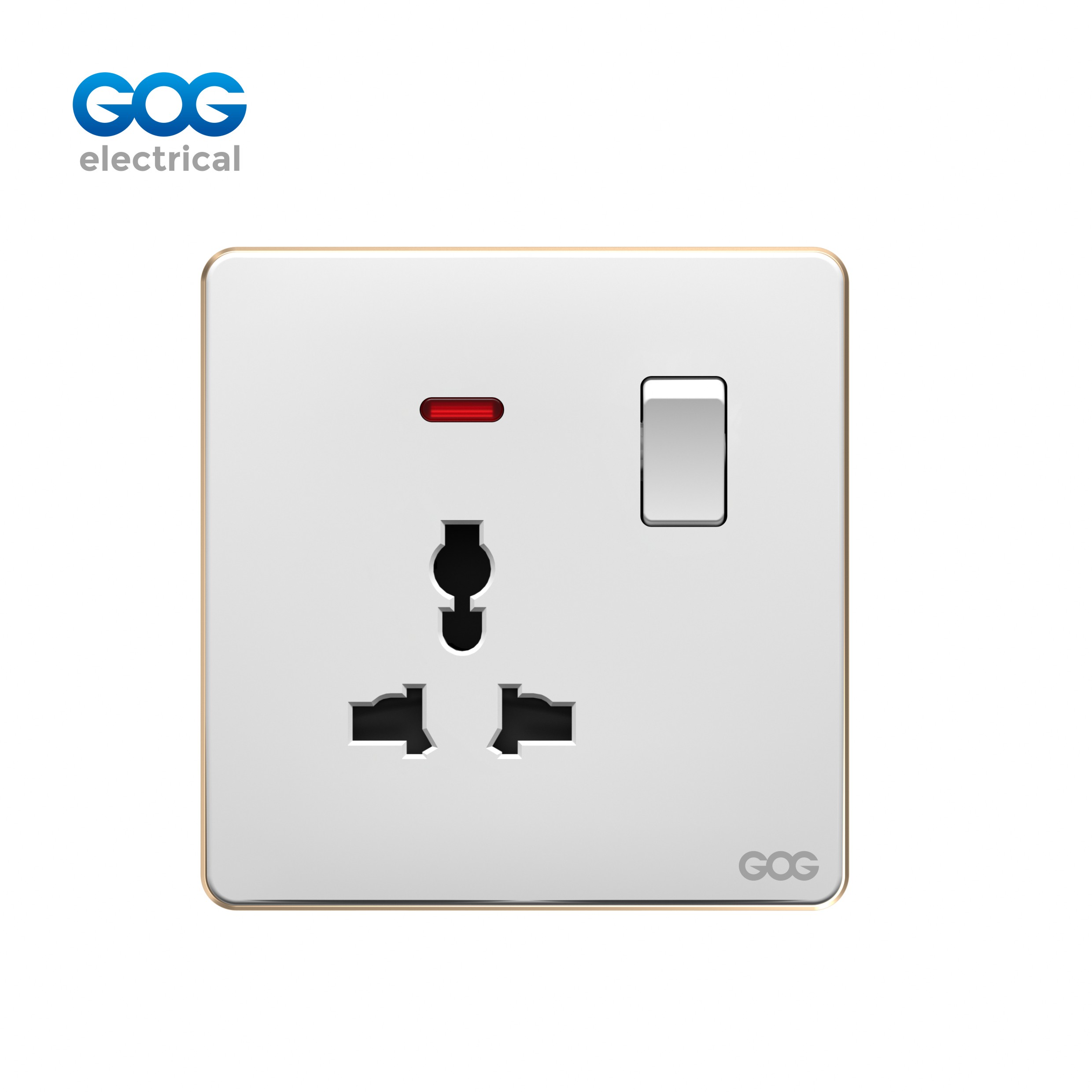 SLIM SWITCH SOCKET PC GLASS wall switch C92489C 13A SWITCHED SOCKET USB TYPE C 13A 250V White/gold/gray/black
