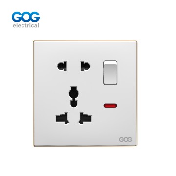 SLIM SWITCH SOCKET PC wall socket C91477 MF 5 pin switched socket w...