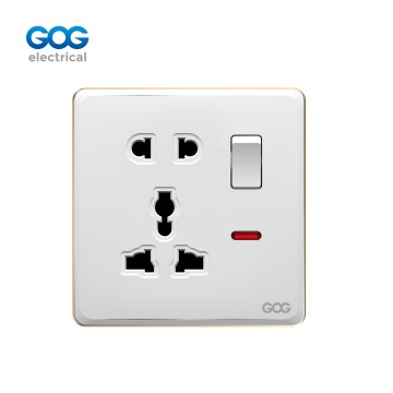 SLIM SWITCH SOCKET PC wall socket C93477 MF 5 pin switched socket with neon