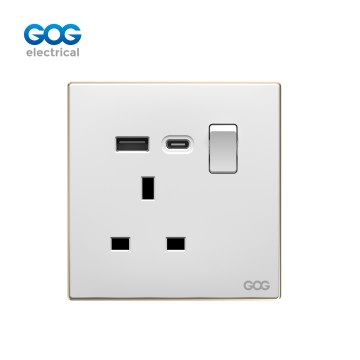 SLIM SWITCH SOCKET PC wall socket German Europe socket 16A 250V C91...