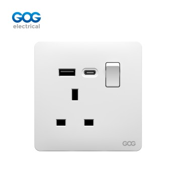 SLIM SWITCH SOCKET  PC wall socket German Europe socket  16A 250V C...