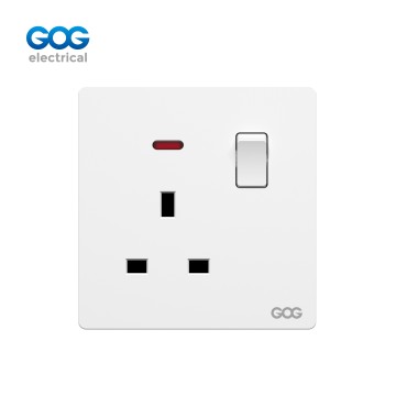 SLIM SWITCH SOCKET PC GLASS wall switch 13A SWITCHED SOCKET 13A 250...