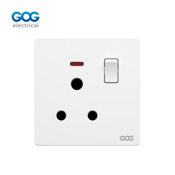 SLIM SWITCH SOCKET PC wall socket 15A switched socket with neon 15A...