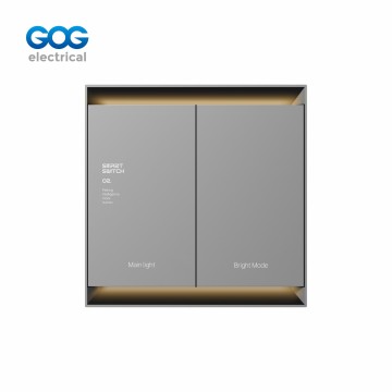 SMART SWITCH SOCKET GLASS METAL wall switch 1 gang 1 scene AC85-265V 50/60Hz C-101 White/gold/gray/black