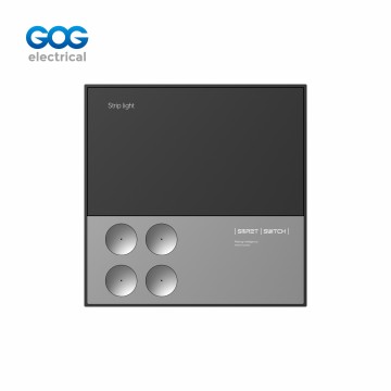 SMART SWITCH SOCKET GLASS METAL wall switch 4 gang AC85-265V 50/60H...