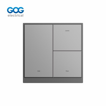 SMART SWITCH SOCKET PC GLASS METAL wall switch 3 gang AC85-265V 50/...