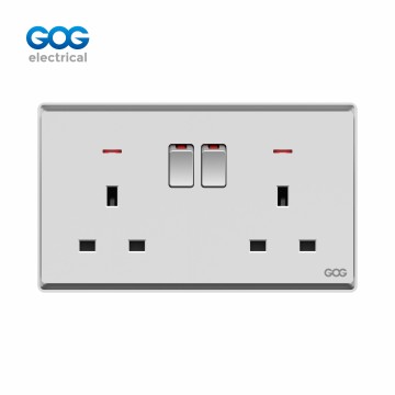 Ultra-thin skin feel GOG PC R30 series wall switched socket 13A 2 g...