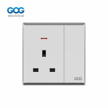 Ultra-thin skin feel GOG PC R30 series wall switched socket 13A 1 g...