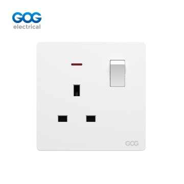 K3 Ultra-Thin Skin Feel Gog Pc Wall Switched Socket 13a 1 Gang With...
