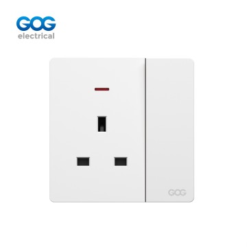 K3 Ultra-Thin Skin Feel Gog Pc Wall Switched Socket 13a 1 Gang With...