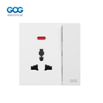 A61 GOG PC  wall switched socket 1 gang MF with neon，big button, A6...
