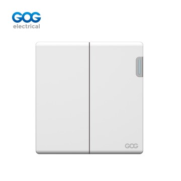 V15 GOG PC wall switch 2 gang 16A 250V, V15303/V15304,Imported high-transparent, high-strength PC