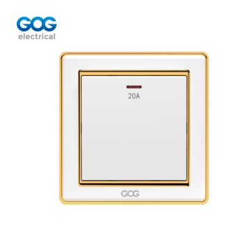 A33 GOG PC 壁スイッチ 20A 双極ネオン 250V、A33324、重要...