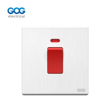 V15 GOG PC wall switch 45A double pole with neon 250V, V15327, Impo...