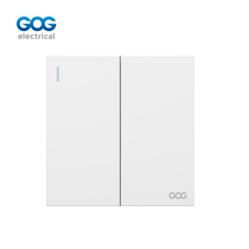 A61 GOG PC wall switch 2 gang 16A 250V, A61303/A61304, Imported high-transparent, high-strength PC