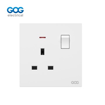 A61 GOG PC  wall switched socket  13A 1 gang with neon, A61407,Impo...