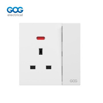 A61 GOG PC  wall switched socket  13A 1 gang with neon,big button, ...