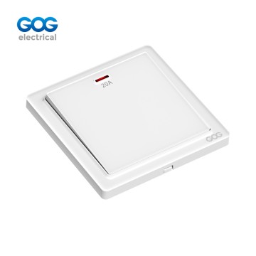 K3 Ultra-Thin Skin Feel GOG Glass Wall Switch 20a Double Pole With Neon 250v,K324,Glass