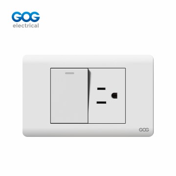 A10 SERIES PC SWITCH SOCKET 1 GANG  SWITCH WITH US STANDARD 3 PIN SOCKET   A10-029/030/059/060  PC