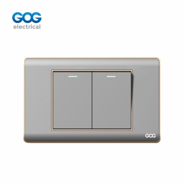 A30 SERIES  CHROMED PC SWITCH 2 GANG A30- 008/009/010/011  Chromed PC