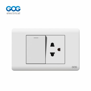 A10 SERIES PC SWITCH SOCKET 1 GANG  SWITCH WITH THAI 3 PIN SOCKET  A10-027/028/051/052/071  PC