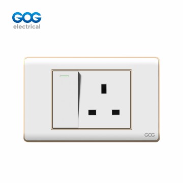 A30 SERIES CHROMED PC SWITCH SOCKET 1 GANG  SWITCH WITH 13A UK SOCK...