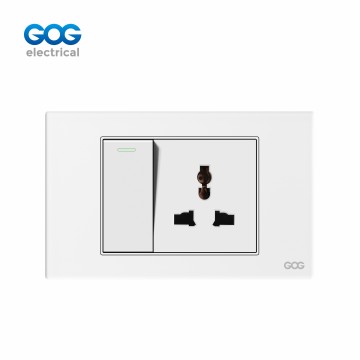 A40 SERIES GLASS  SWITCH SOCKET 1 GANG  SWITCH WITH MULTI SOCKET   ...