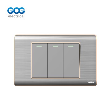 A20 SERIES STAINLESS STEEL  SWITCH 3 GANG A20- 012/013  Stainless Steel