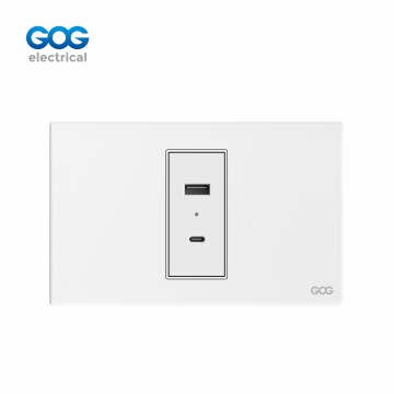 A40 SERIES GLASS  SWITCH SOCKET USB SOCKET / TYPE C USB SOCKET A40-088/089  Glass