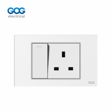 A40 SERIES GLASS  SWITCH SOCKET 1 GANG  SWITCH WITH 13A UK SOCKET  ...