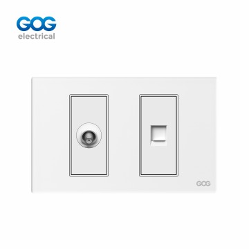 A40 SERIES GLASS  SWITCH SOCKET SATELLITE / TEL/ COMPUTER /TV SOCKE...