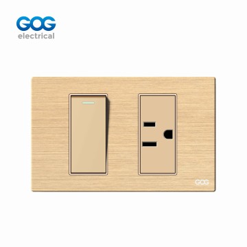 A41 SERIES ALUMINUM   SWITCH SOCKET 1 GANG  SWITCH WITH US STANDARD...