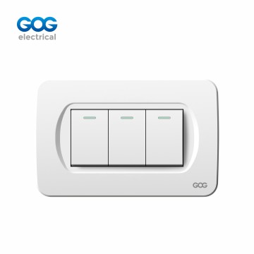 GOG PC 壁スイッチ 3ギャング D-005/006 PC