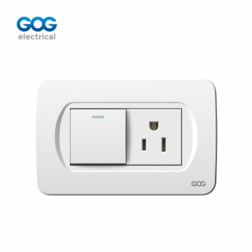 GOG PC 壁スイッチソケット US 1ギャング 3ピンソケット D-008/009 PC