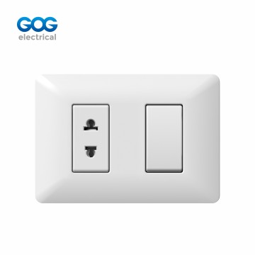 GOG ABS WALL SWITCH SOCKET 1 GANG 2 PIN SOCKET JC202/JC203 3WAY ABS