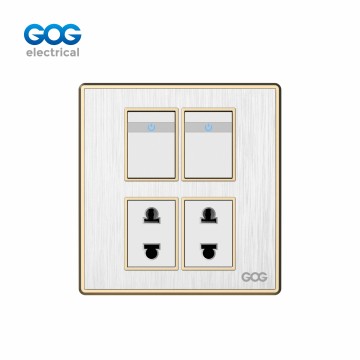 SMALL MIDDLE BIG BUTTO SWITCH SOCKET P60-19 Chromed PC  brush