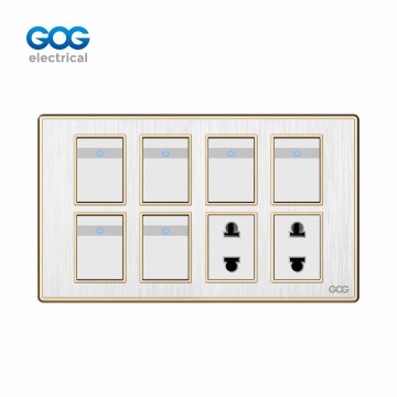 SMALL MIDDLE BIG BUTTO SWITCH SOCKET P60-39 Chromed PC brush
