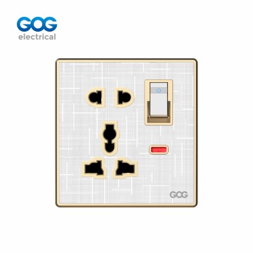 SMALL MIDDLE BIG BUTTO SWITCH SOCKET P62-21 Chromed PC cross brush