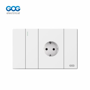 FULL BOARD SOCKET GOG PC WALL SOCKET 1 GANG  SWITCH WITH EUROPE SOCKET  S-051/052  PC