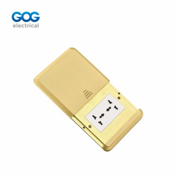 PUSH SLIDE TYPE floor socket T84-E brass