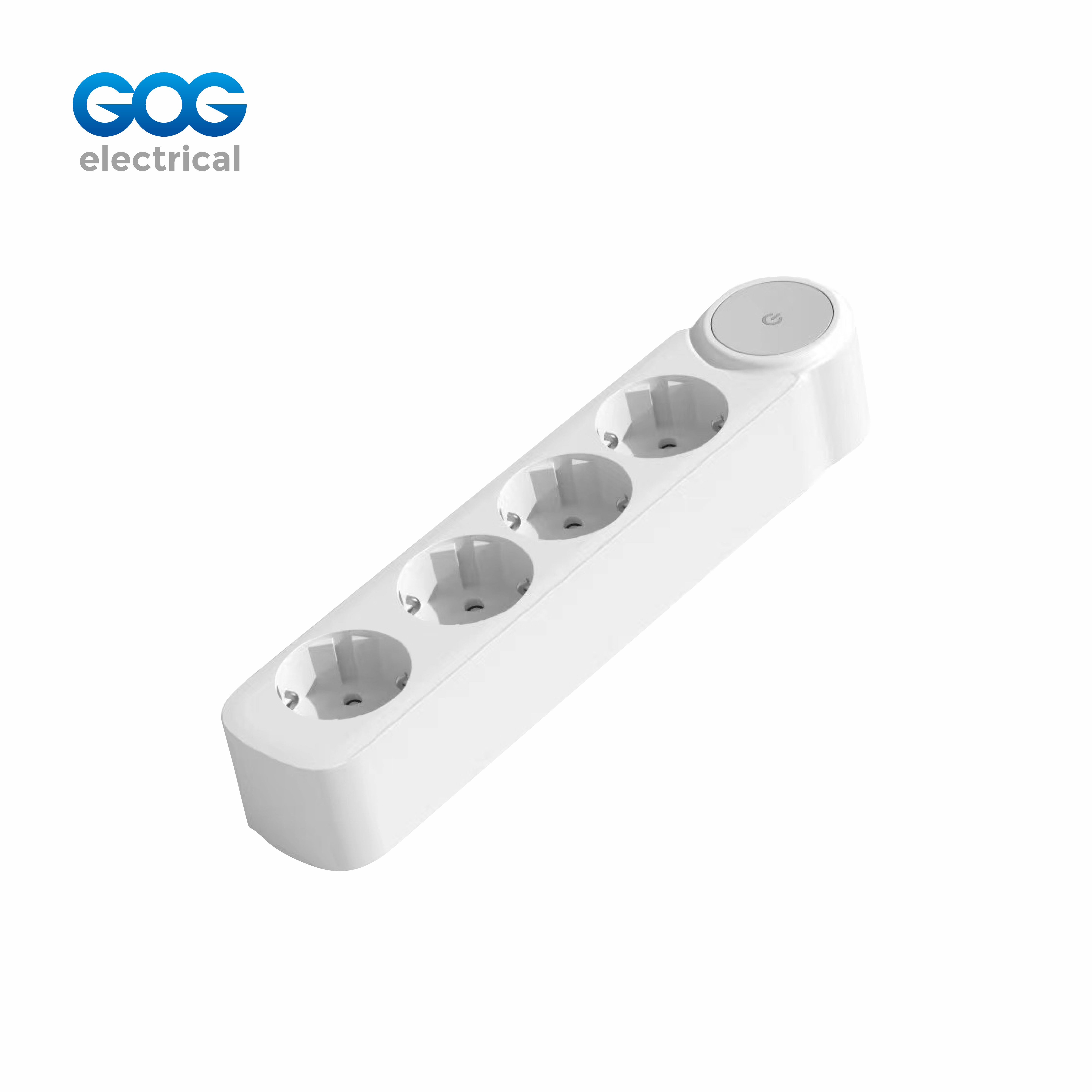 GOG extension socket 4way European standard socket with master switch DES-114 fire-retardant PP